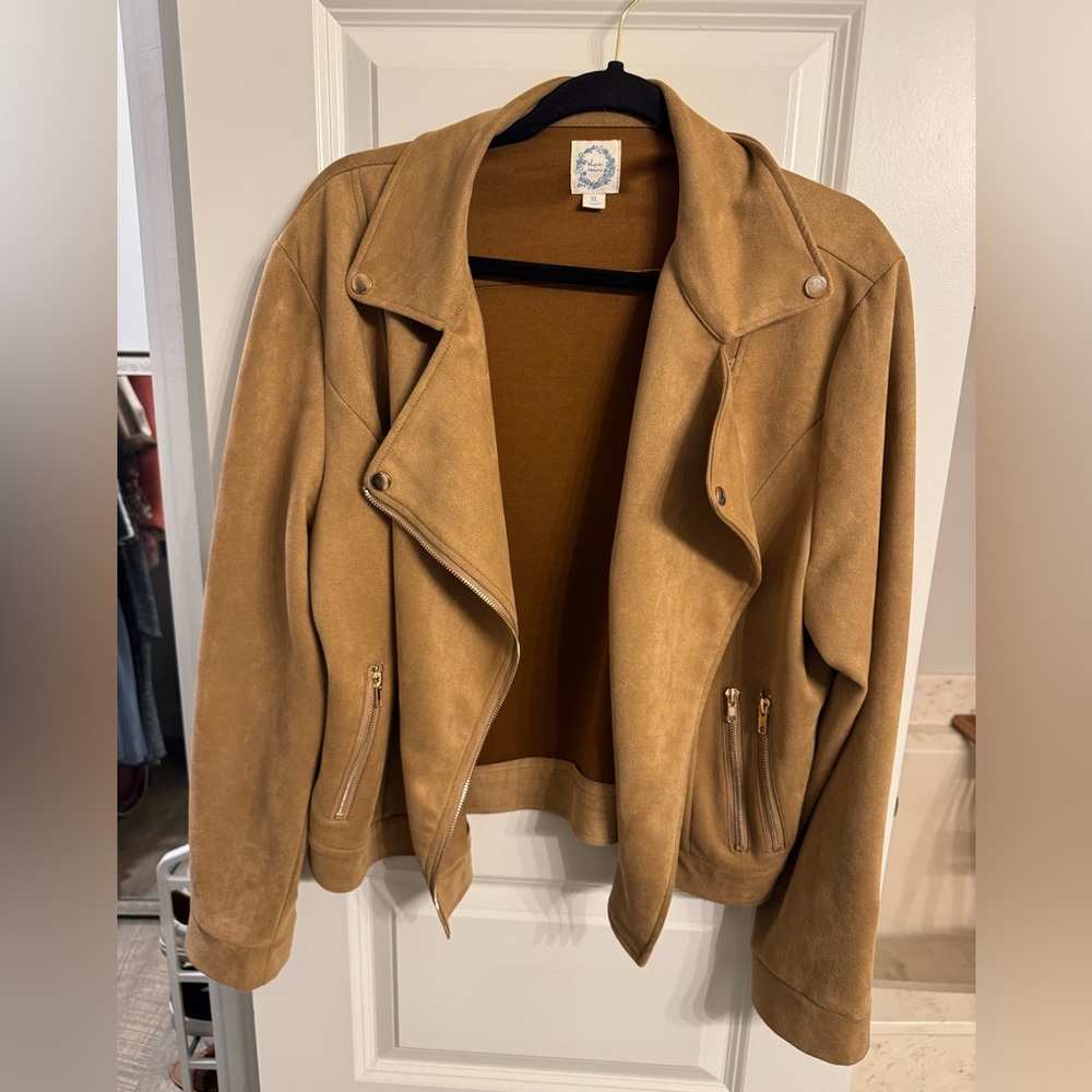 Blue Rain Camel Suede Jacket
